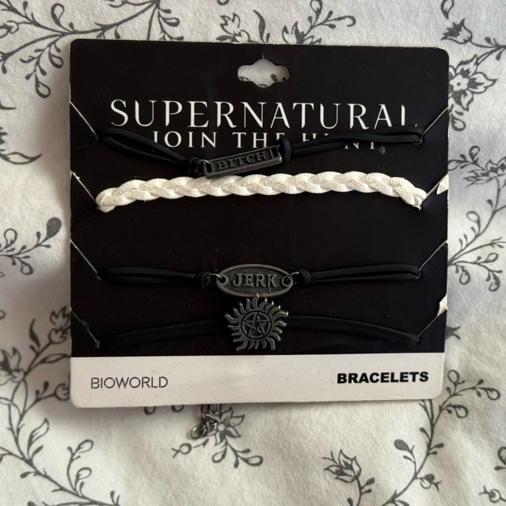 Bioworld Supernatural Black and White Bracelet Trio